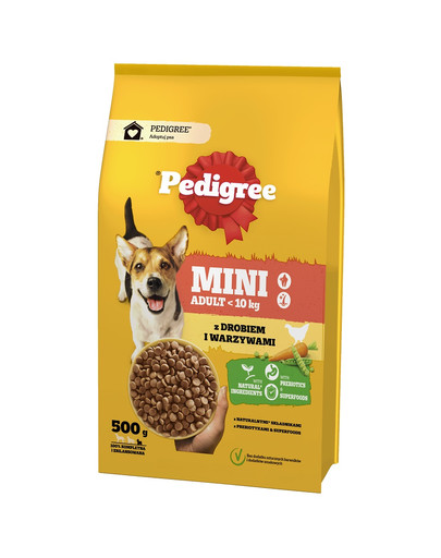 PEDIGREE Adult MINI 500 g z drobiem i warzywami sucha karma pełnoporcjowa dla dorosłych psów małych ras