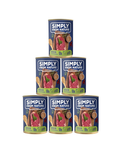 Mokra karma dla psa Jeleń z kaszą gryczaną 6 x 400 g