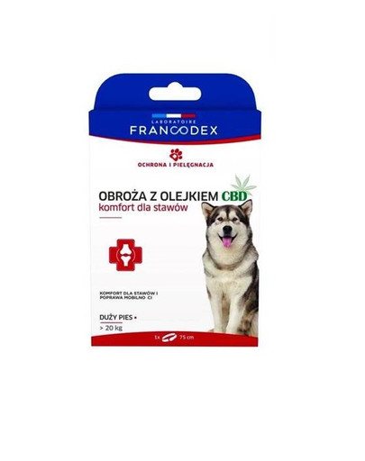 Obroża z olejkiem CBD 75 cm dla psów o wadze powyżej 20 kg 1 szt.