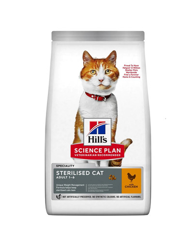 Science Plan Young Adult Sterilised Cat Sucha karma dla kotów z kurczakiem 10 kg