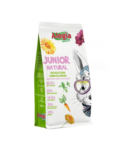 ALEGIA Natural Karma dla młodych królików 650g