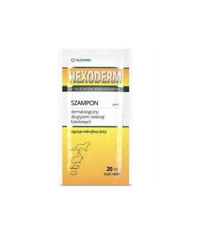 Hexoderm Mikroflora skóry Szampon dla gryzoni, 20ml (saszetka)