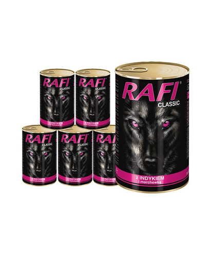 RAFI Classic z Indykiem i Marchewką w Sosie 20x1240g