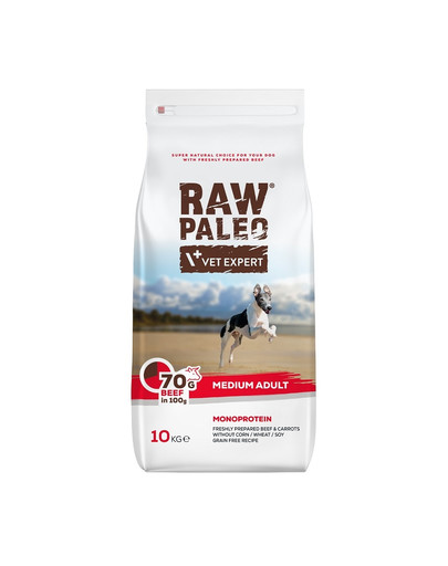 Raw Paleo Beef adult medium 10kg dla średnich psów