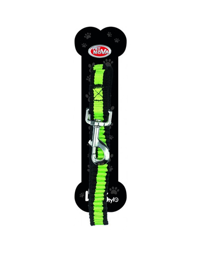 PET NOVA Smycz rozciągliwa BUNGEE żółta 120-180 cm / 2,5 cm