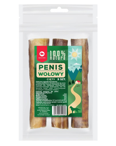 Natural Penis wołowy cięty 3 szt.