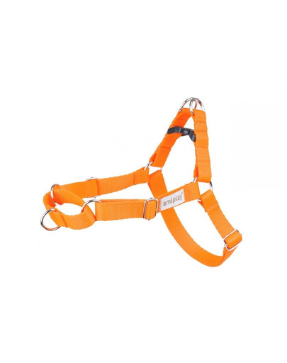 Szelki regulowane EASY GO Samba XL 65-95 x2,5cm Pomarańczowe