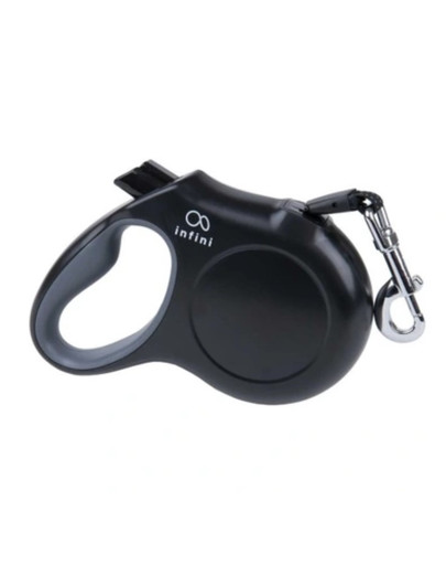 Smycz automatyczna Infini Freedom L 5m 25kg Czarna