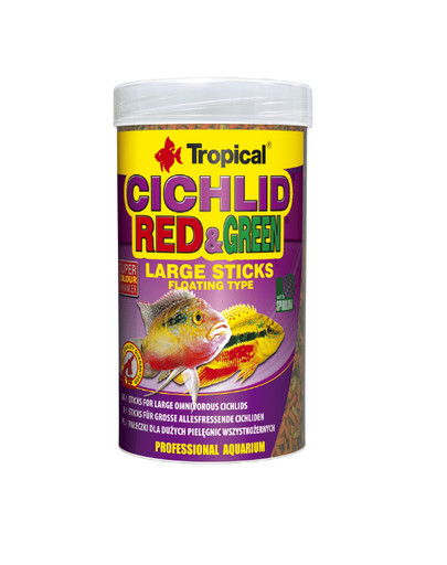 Cichlid red_green large sticks 250 ml (75 g)
