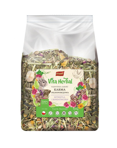 Vita Herbal Karma pełnoporcjowa dla szynszyli i koszatniczki 400g