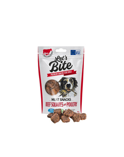Let’s Bite Meat Snacks squares 80g kwadraciki z drobiem i wołowiną