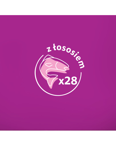 WHISKAS Adult saszetka 28x85g mokra karma dla dorosłych kotów w sosie z łososiem