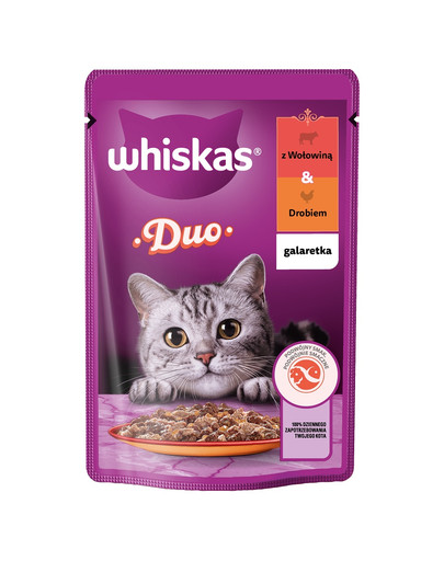 Adult saszetka 85 g mokra karma dla dorosłych kotów w galaretce z wołowiną i drobiem