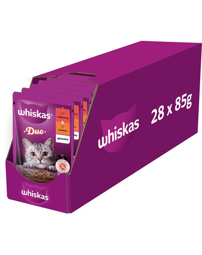 Adult saszetka 28x85 g mokra karma dla dorosłych kotów w galaretce z wołowiną i drobiem