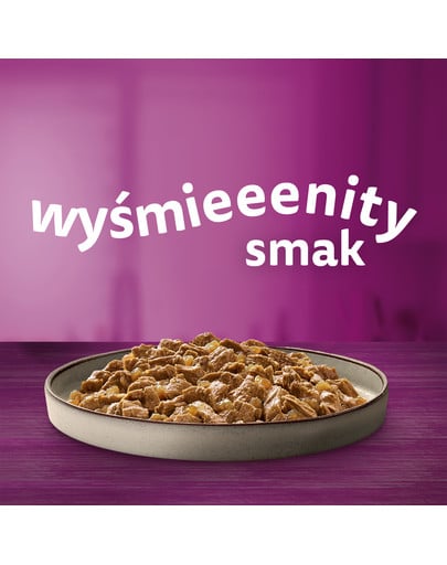 WHISKAS Adult saszetka 48x85g Drobiowe Frykasy mokra karma dla dorosłych kotów w galaretce z: kurczakiem, indykiem, drobiem, kaczką