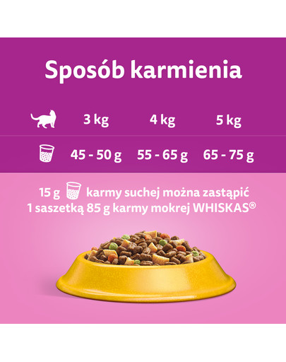 WHISKAS Adult 300g sucha karma dla dorosłych kotów z pysznym tuńczykiem