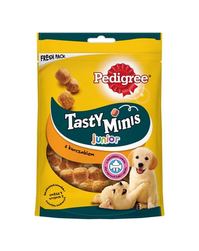 PEDIGREE Tasty Minis Junior 125 g przysmak dla szczeniąt z kurczakiem