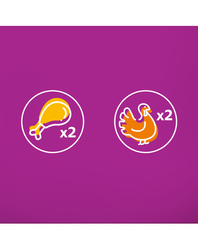 WHISKAS Adult saszetka 52x85 g Drobiowa Uczta mokra karma dla dorosłych kotów w galaretce z: kurczakiem, indykiem