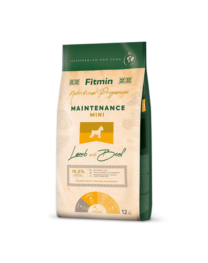 Dog Nutritional Programme Mini Maintenance Lamb&Beef 12 kg dla dorosłych psów małych ras