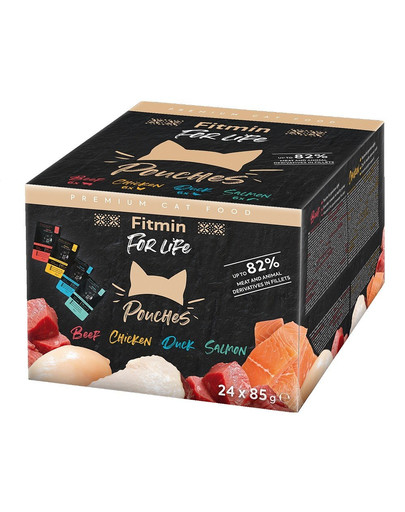 For Life Cat Pouch Multipack 24x85g z wołowiną, kaczką, kurczakiem i łosośiem w sosie