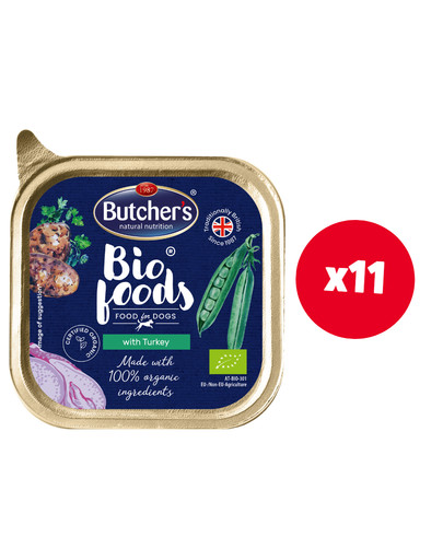BUTCHER'S BIO foods indyk tacka 11 x 150 g