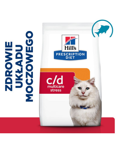 HILL'S Prescription Diet c/d Multicare Stress Urinary Care sucha karma dla kotów z rybą morską 8kg