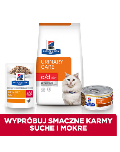 HILL'S Prescription Diet c/d Multicare Stress Urinary Care sucha karma dla kotów z rybą morską 8kg