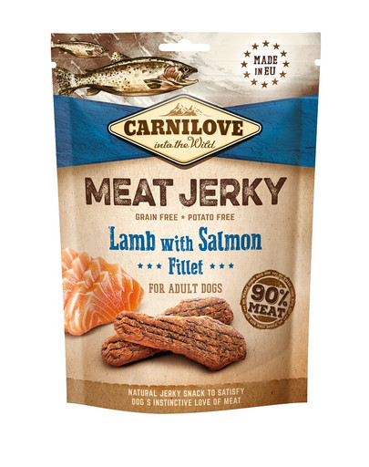 Jerky Lamb with Salmon fillet 100g jagnięciną z filetem z łososia