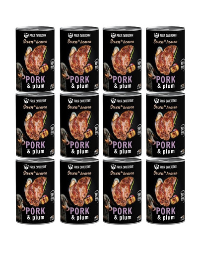 PAKA ZWIERZAKA Seventh Heaven Schab ze śliwką (pork&plum) 12x400 g