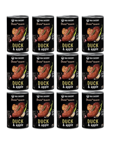 PAKA ZWIERZAKA Seventh Heaven Kaczka z jabłkiem (duck&apple) 12x400 g