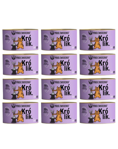 PAKA ZWIERZAKA Karma mokra Królik 12x200 g
