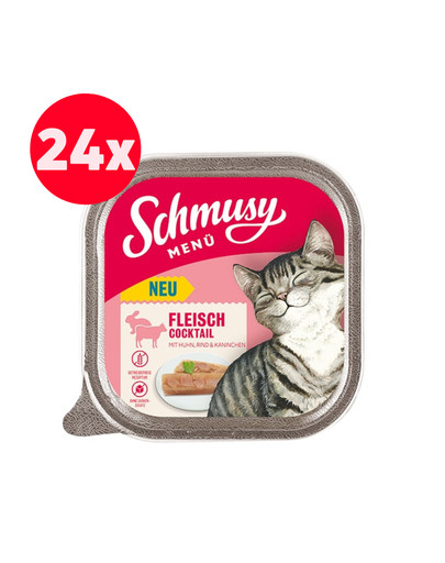 SCHMUSY MENÜ mięsny koktajl 24 x 100 g