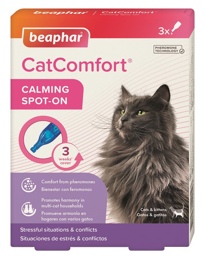 CatComfort Calming Spot-On 3x0,55ml z zawartością feromonów dla kotów