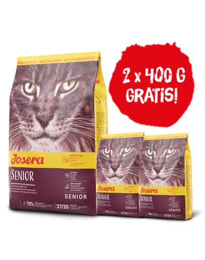 Senior 10 kg karma sucha dla kotów starszych + 2x400g karmy GRATIS!