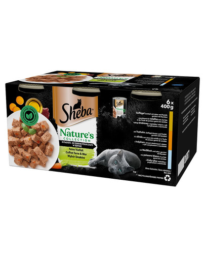 SHEBA puszka Nature's Collection w teryni 400 g mokra pełnoporcjowa karma dla dorosłych kotów