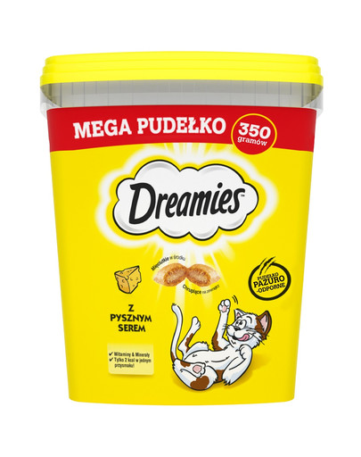 DREAMIES Mega Pudełko 350 g przysmak z pysznym serem  dla kota