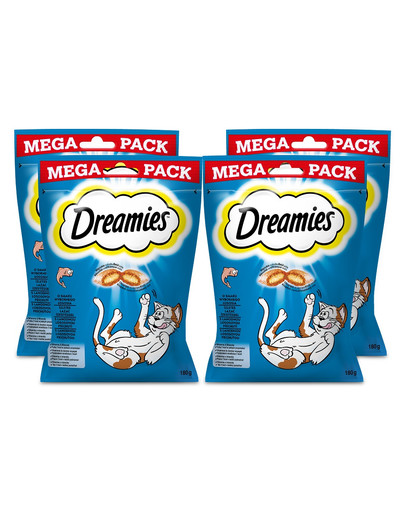 DREAMIES Mega Pack 4x180g - przysmak dla kota o smaku wybornego łososia