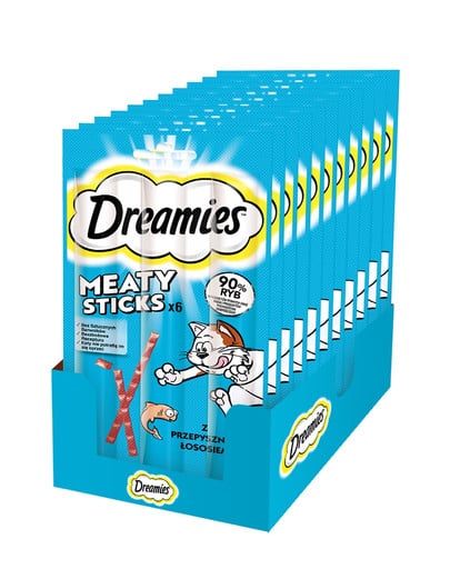 DREAMIES Karma uzupełniająca dla dorosłych kotów z wybornym łososiem 14x30 g