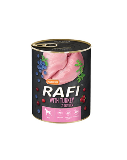 RAFI Turkey z indykiem 5 x 800 g mokra karma dla psa