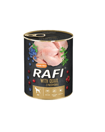 RAFI Quail z przepiórką 5 x 800 g mokra karma dla psa