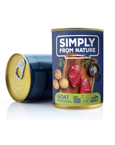 SIMPLY FROM NATURE Mokra karma dla psa Kozina z ziemniakami 400g x 5+1 puszka GRATIS!