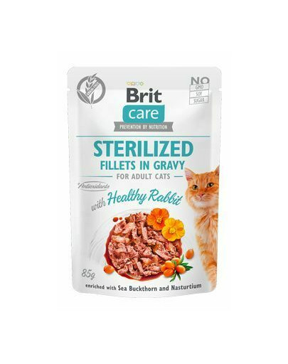 Care Sterilised Fillets in gravy 24 x 85 g królika w sosie dla kotów kastrowanych