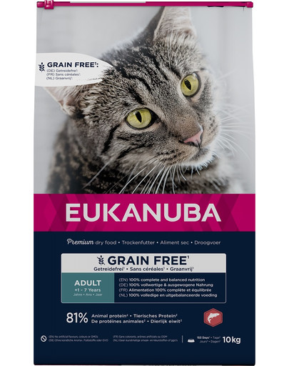 Grain Free Adult Łosoś 10 kg dla kotów dorosłych