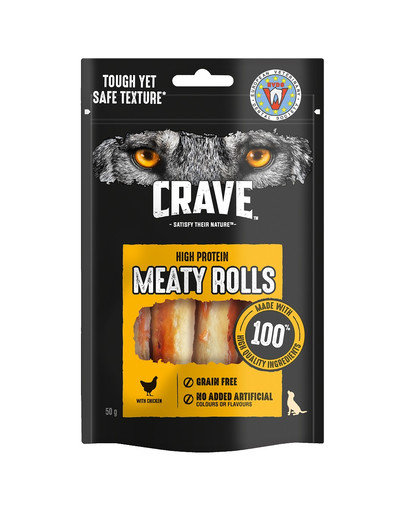 Meaty Rolls Kurczak 8x50g bezzbożowy przysmak proteinowy dla dorosłych psów