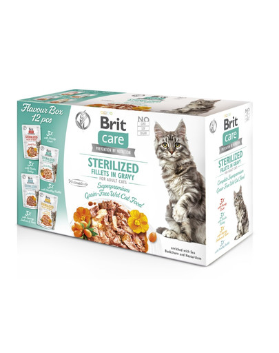 CARE Fillets in Gravy Box Pouch Sterilized 12X85g dla kotów sterylizowanych