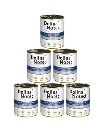 DOLINA NOTECI Premium Bogata W Dorsza Z Brokułami 6x800g