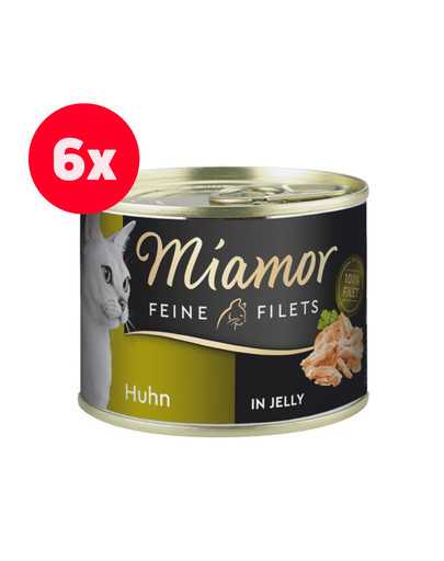 MIAMOR Feine Filets in Jelly puszka 6x185 g dla dorosłych kotów