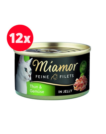 MIAMOR Feine Filets in Jelly puszka 12x100 g dla dorosłych kotów