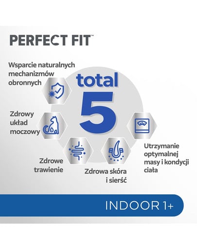 Indoor 1+ Bogata w kurczaka 7 kg sucha karma pełnoporcjowa dla dorosłych kotów