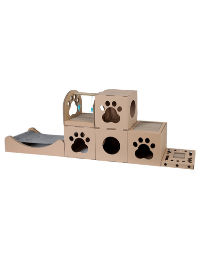 CARTON+ PETS Domek z drapakiem dla kota Netti